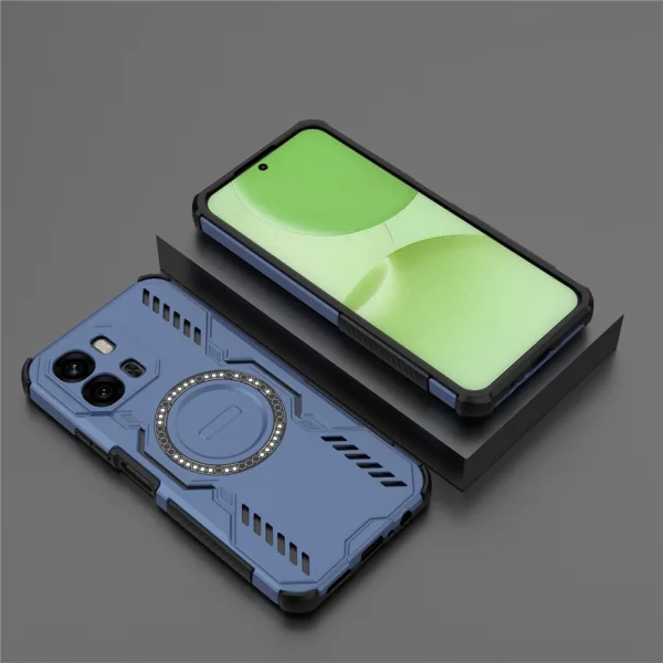 Shockproof case Butterfly Armor Magnetic for Oppo A6x 5G, blue 4