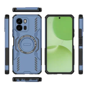 Shockproof case Butterfly Armor Magnetic for Oppo A6x 5G, blue 3