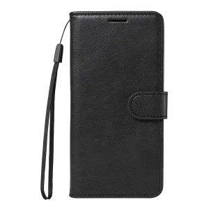 Калъф тефтер Leather Wallet Stand за Oppo A6x 5G / A6x 4G, черен 3