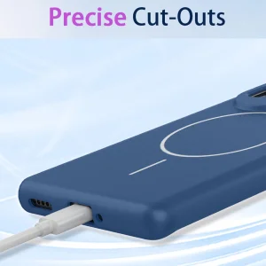Case compatible with Magsafe Slim Silicone for Oppo A6x 5G /A6x 4G, blue 3
