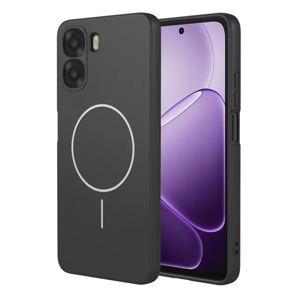 Калъф, съвместим с Magsafe Slim Silicone за Oppo A6x 5G /A6x 4G, черен 1