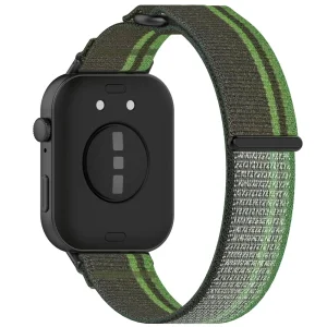 Текстилна каишка Nylon Braid за Huawei Watch Fit 3, черен-зелен
