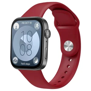 Silicone Strap for Huawei Watch Fit 3, dark red