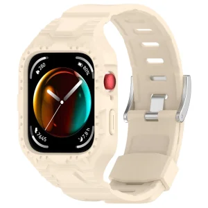 Silicone Strap with Watch Case for Huawei Watch Fit 3, beige
