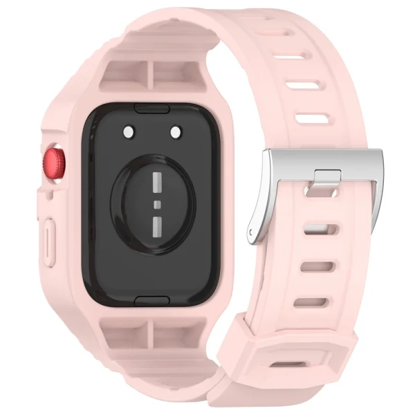 Silicone Strap with Watch Case for Huawei Watch Fit 3, light pink 2