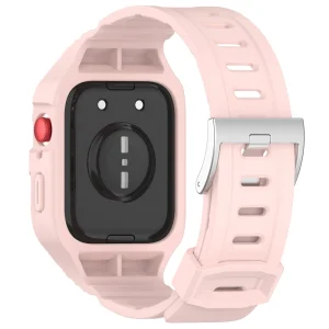 Silicone Strap with Watch Case for Huawei Watch Fit 3, light pink 2