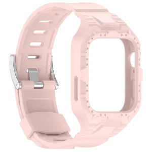 Silicone Strap with Watch Case for Huawei Watch Fit 3, light pink 4