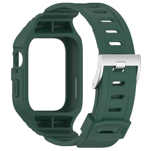 Silicone Strap with Watch Case for Huawei Watch Fit 3, dark green 3