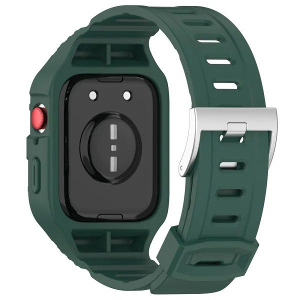 Silicone Strap with Watch Case for Huawei Watch Fit 3, dark green 2