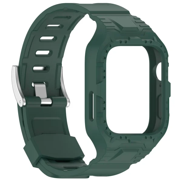 Silicone Strap with Watch Case for Huawei Watch Fit 3, dark green 4