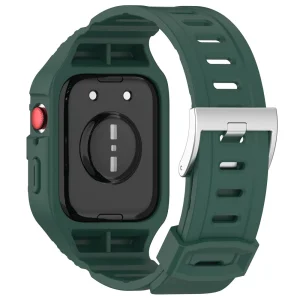 Silicone Strap with Watch Case for Huawei Watch Fit 3, dark green 2