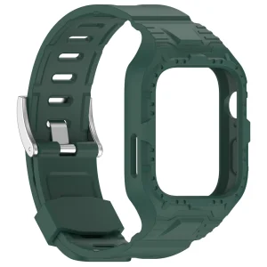 Silicone Strap with Watch Case for Huawei Watch Fit 3, dark green 4