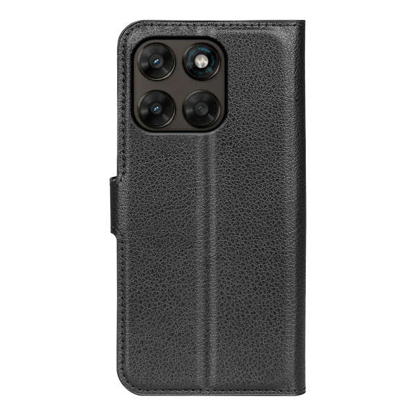 Калъф Тефтер Litchi Texture за Motorola Moto G67 5G/87 5G, черен 3