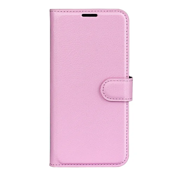 Wallet Case Litchi Texture for Motorola Moto G67 5G/87 5G, pink 2