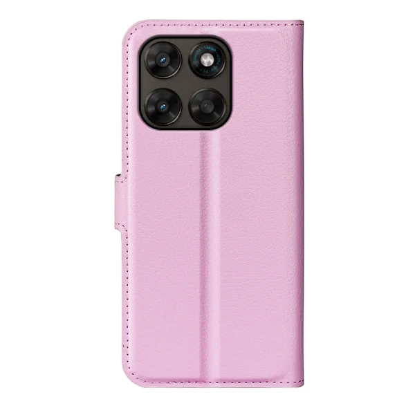 Wallet Case Litchi Texture for Motorola Moto G67 5G/87 5G, pink 3