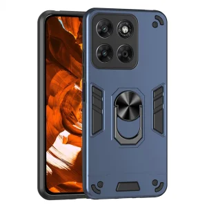 Shockproof case Ring Holder Kickstand for Motorola Moto G67 5G/G87 5G, blue