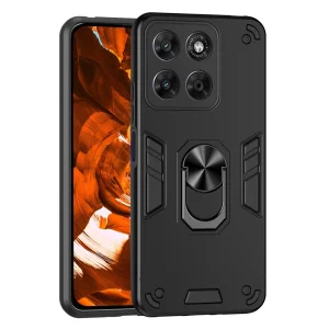 Shockproof case Ring Holder Kickstand for Motorola Moto G67 5G/G87 5G, black