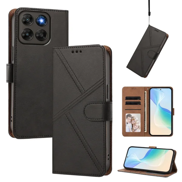 Wallet HT05 Flip Case for Motorola Moto G67 5G/G87 5G, black 2