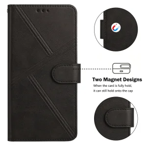 Wallet HT05 Flip Case for Motorola Moto G67 5G/G87 5G, black 6