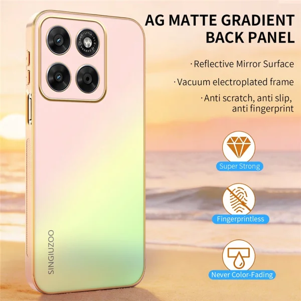 SINGIUZOO Gradient Color Case for Motorola Moto G67 5G/G87 5G, pink 4