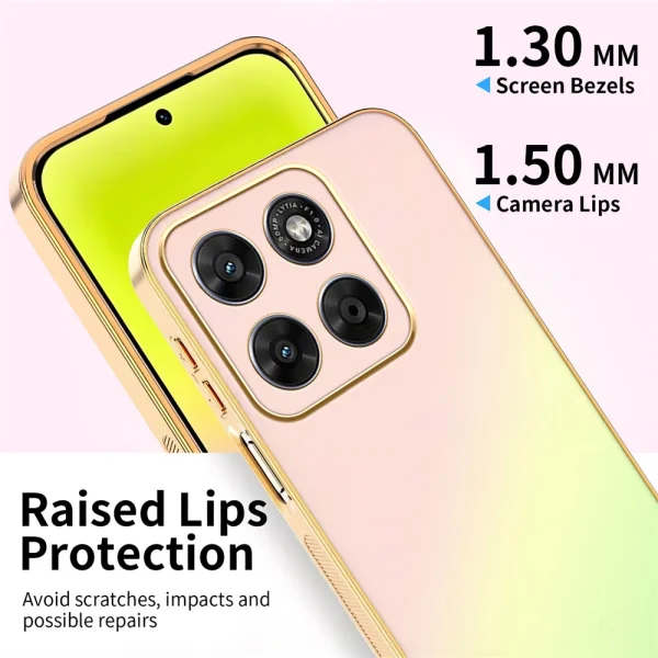 SINGIUZOO Gradient Color Case for Motorola Moto G67 5G/G87 5G, pink 3