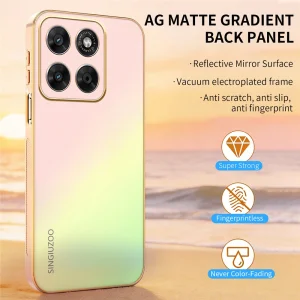 SINGIUZOO Gradient Color Case for Motorola Moto G67 5G/G87 5G, pink 4