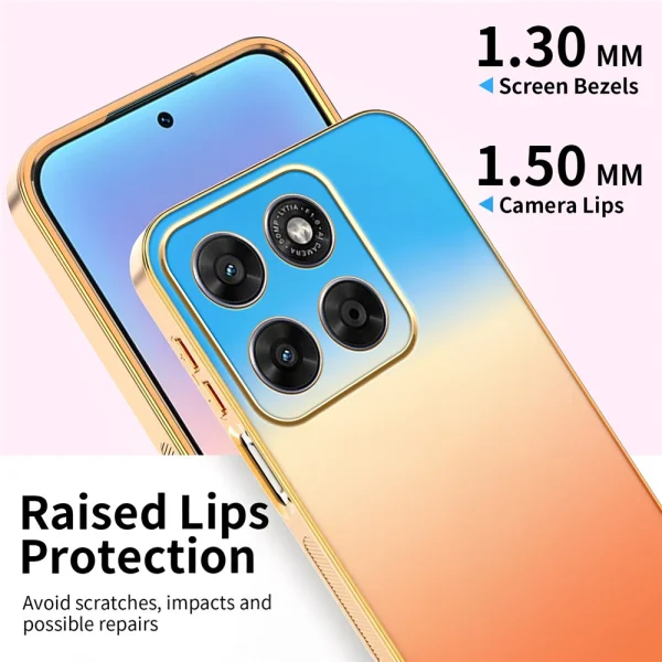 Калъф SINGIUZOO Gradient Color за Motorola Moto G67 5G/G87 5G, оранжев 3