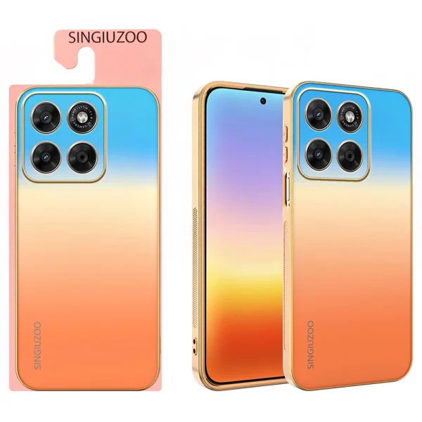 Калъф SINGIUZOO Gradient Color за Motorola Moto G67 5G/G87 5G, оранжев 1