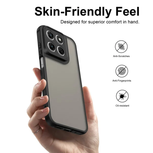 Matte Drop-Proof Case for Motorola Moto G67 5G/G87 5G, black 2