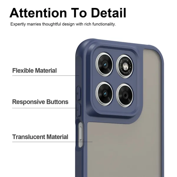 Matte Drop-Proof case for Motorola Moto G67 5G/G87 5G, blue 5