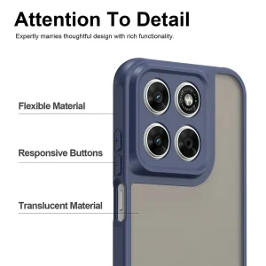 Matte Drop-Proof case for Motorola Moto G67 5G/G87 5G, blue 5