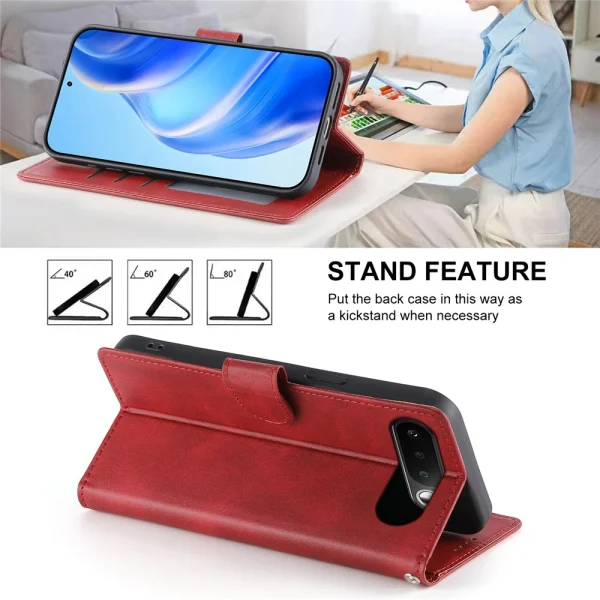 Wallet Calf Texture Book Case for Realme 16 5G, red 6