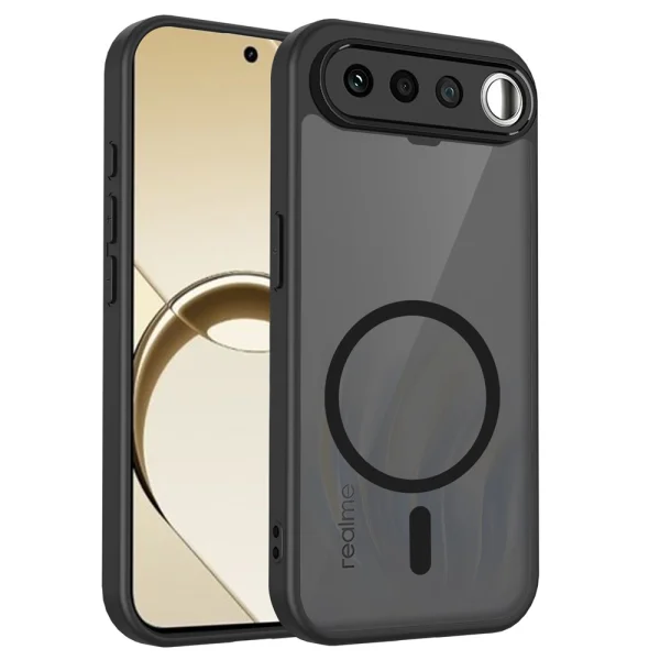 Калъф Skin-Touch, съвместим с Magsafe Matte за Realme 16 5G, черен 1