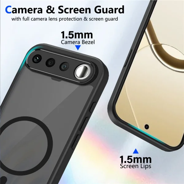 Калъф Skin-Touch, съвместим с Magsafe Matte за Realme 16 5G, черен 5