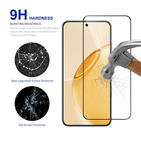 Tempered glass protector RURIHAI for Realme 16 5G, transparent 3