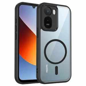 Калъф Matte PC + TPU Anti-Drop за Xiaomi Redmi A7 Pro 4G, прозрачен-черен