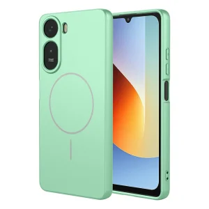 Калъф, съвместим с Magsafe Slim Silicone за Xiaomi Redmi A7 Pro 4G, зелен