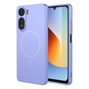 Калъф, съвместим с Magsafe Slim Silicone за Xiaomi Redmi A7 Pro 4G, лилав