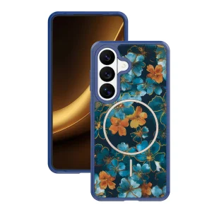 Golden Autumn case for Samsung Galaxy S26, dark blue
