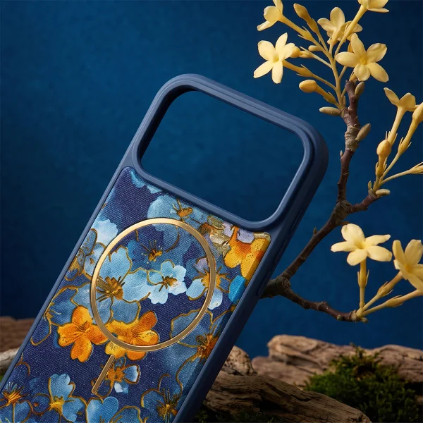 Golden Autumn case for iPhone 18 Pro Max, dark blue 6