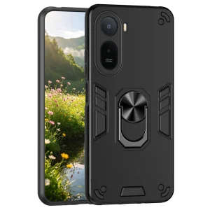 Удароустойчив калъф Ring Holder Kickstand за Xiaomi Redmi A7 Pro 4G, черен
