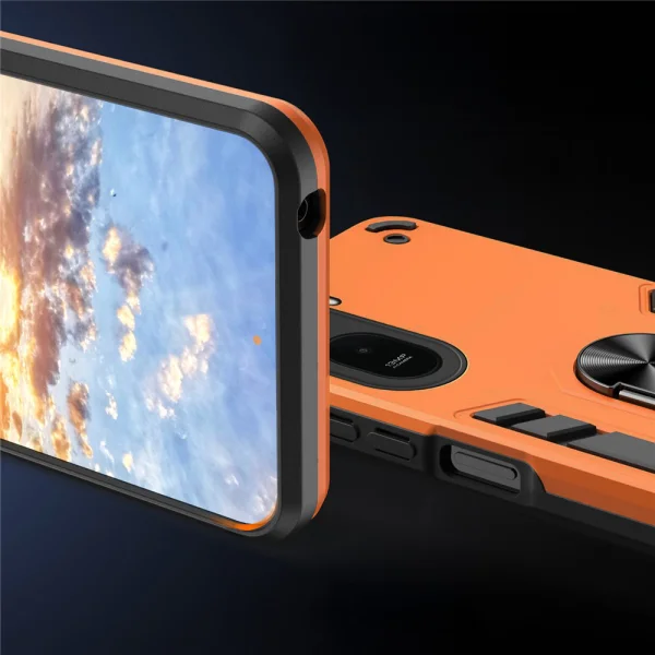 Удароустойчив калъф Ring Holder Kickstand за Xiaomi Redmi A7 Pro 4G, оранжев 3
