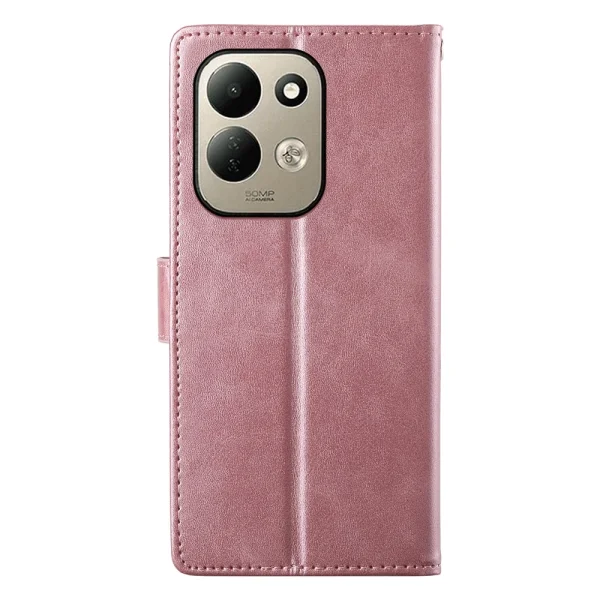 Wallet Calf Texture Flip Case for Xiaomi Redmi 17 4G/ 17 5G, pink 4