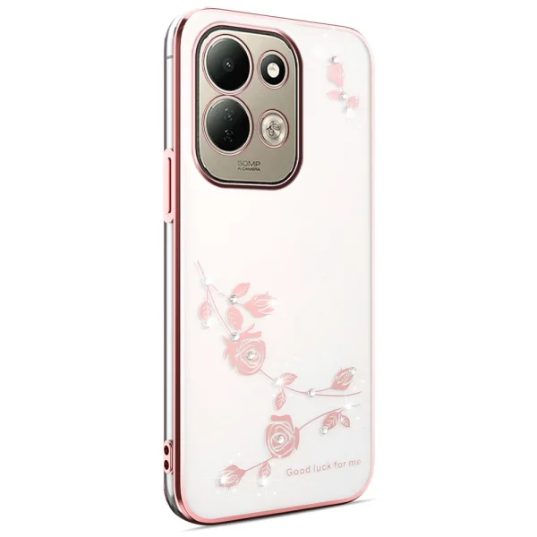 Калъф KADEM Flower Rhinestone за Xiaomi Redmi 17 5G/17 4G, розов 1