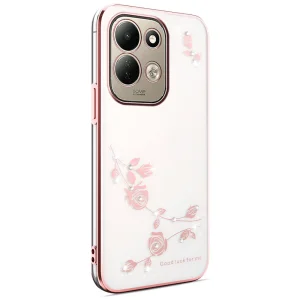 Калъф KADEM Flower Rhinestone за Xiaomi Redmi 17 5G/17 4G, розов