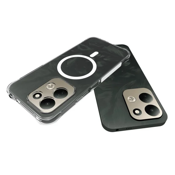 Case compatible with MagSafe Anti-drop for Xiaomi Redmi 17 4G / 5G, transparent 2