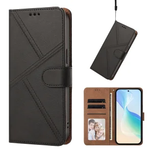 Leather Wallet flip case for Moto G06 4G/G06 Power 4G, black 4
