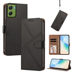 Leather Wallet flip case for Moto G06 4G/G06 Power 4G, black 2