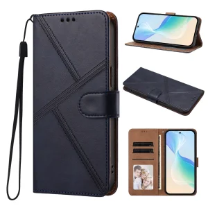 Калъф тефтер Leather Wallet за Moto G06 4G/G06 Power 4G, тъмно син 3