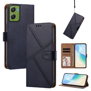 Калъф тефтер Leather Wallet за Moto G06 4G/G06 Power 4G, тъмно син 2